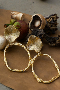 Kinoko Floral Hoop Earrings Studio Metallurgy Mettalurgy Danglers