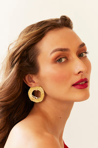 studio metallurgy halo studs jewelled collection