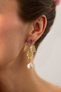 Bird & Floral Earrings // 01