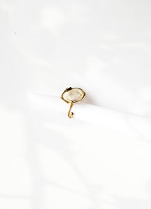 Brass & Baroque Pearl Inlay Ring // 06