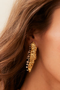 Jewelled Collection Jewelled Classic Slab Earrings Studio Metallurgy