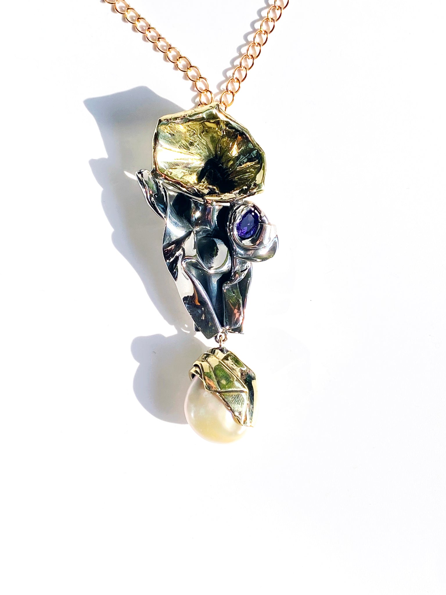 Baroque Pearl Abstract Pendant