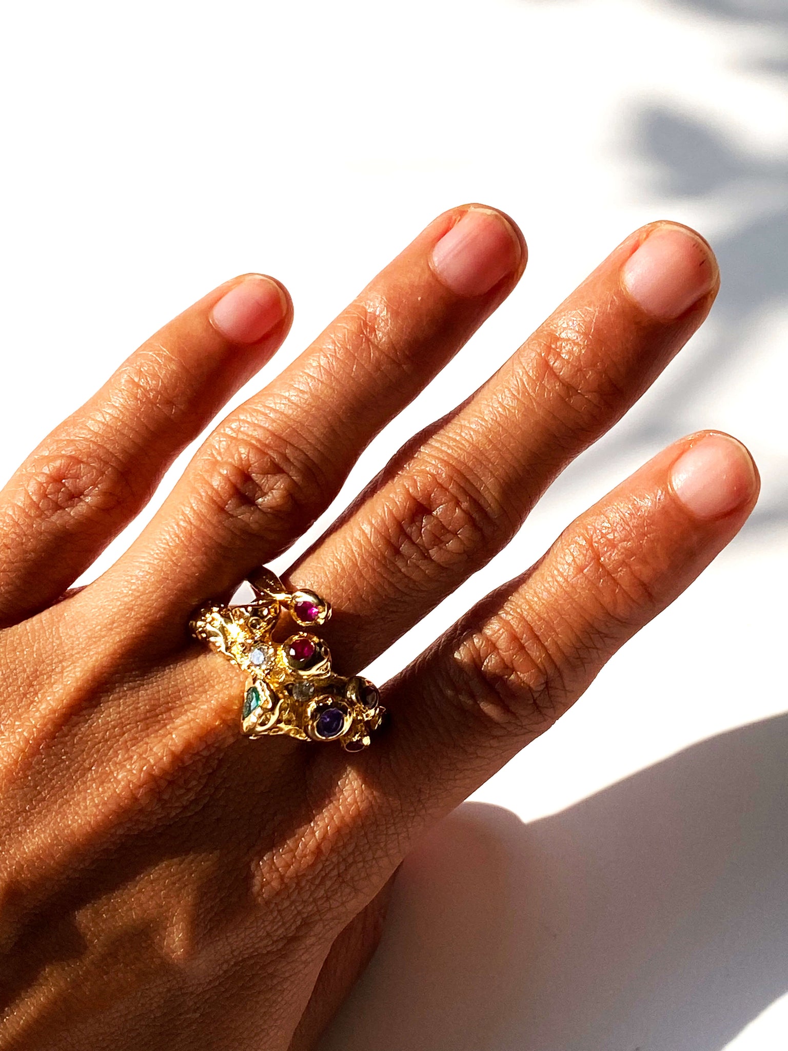 Jeweled Nugget Ring