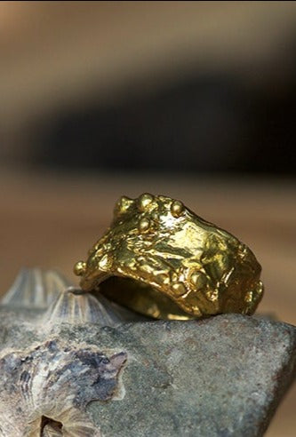 Coral Thick Slab Ring