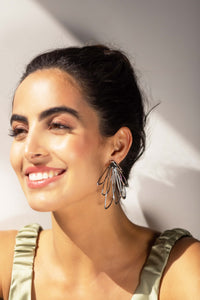 Studio metallurgy earrings  Gypsy Flower Earrings Scribble collection 