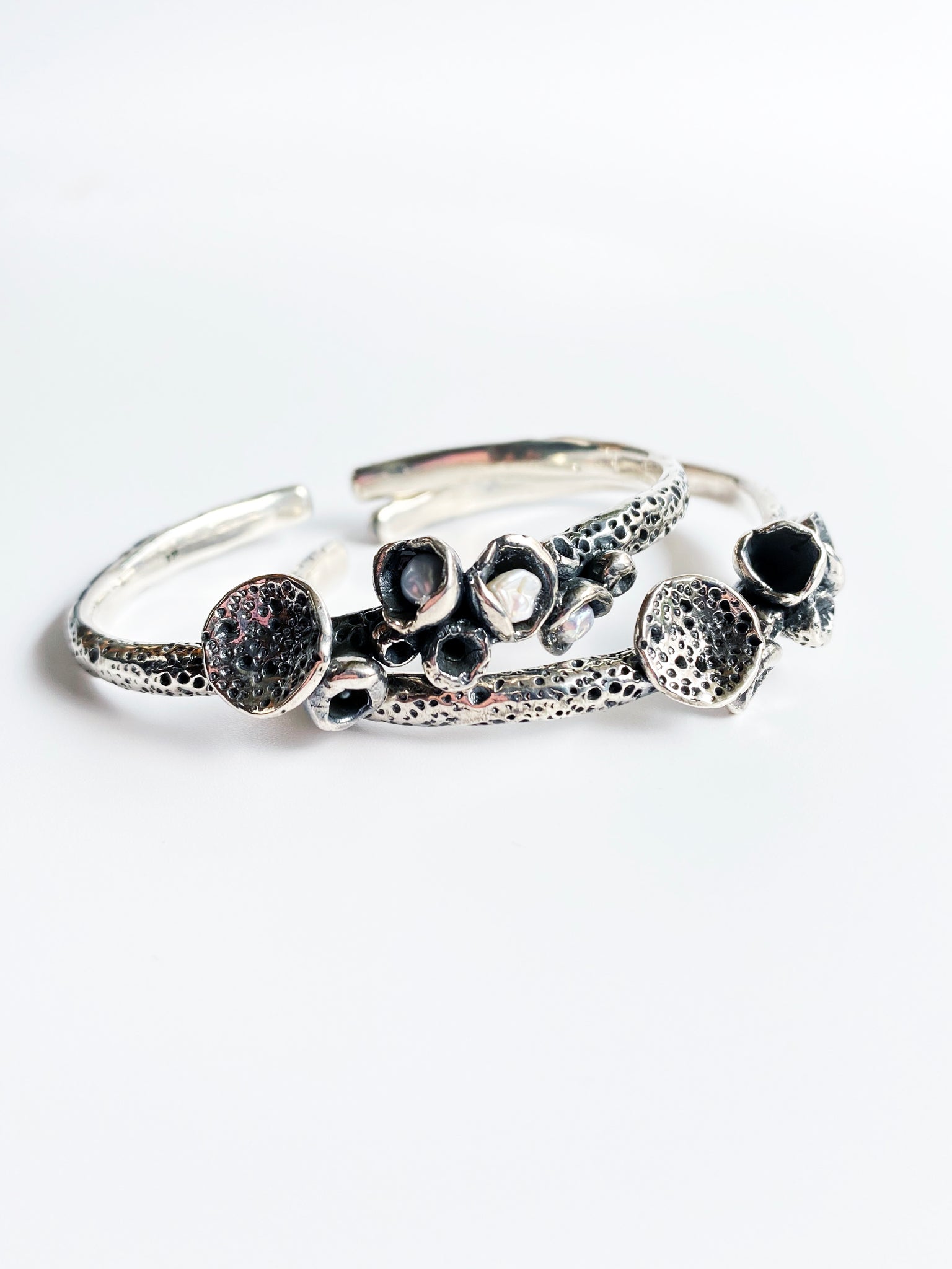 Studio Metallurgy Silver Coral bangle