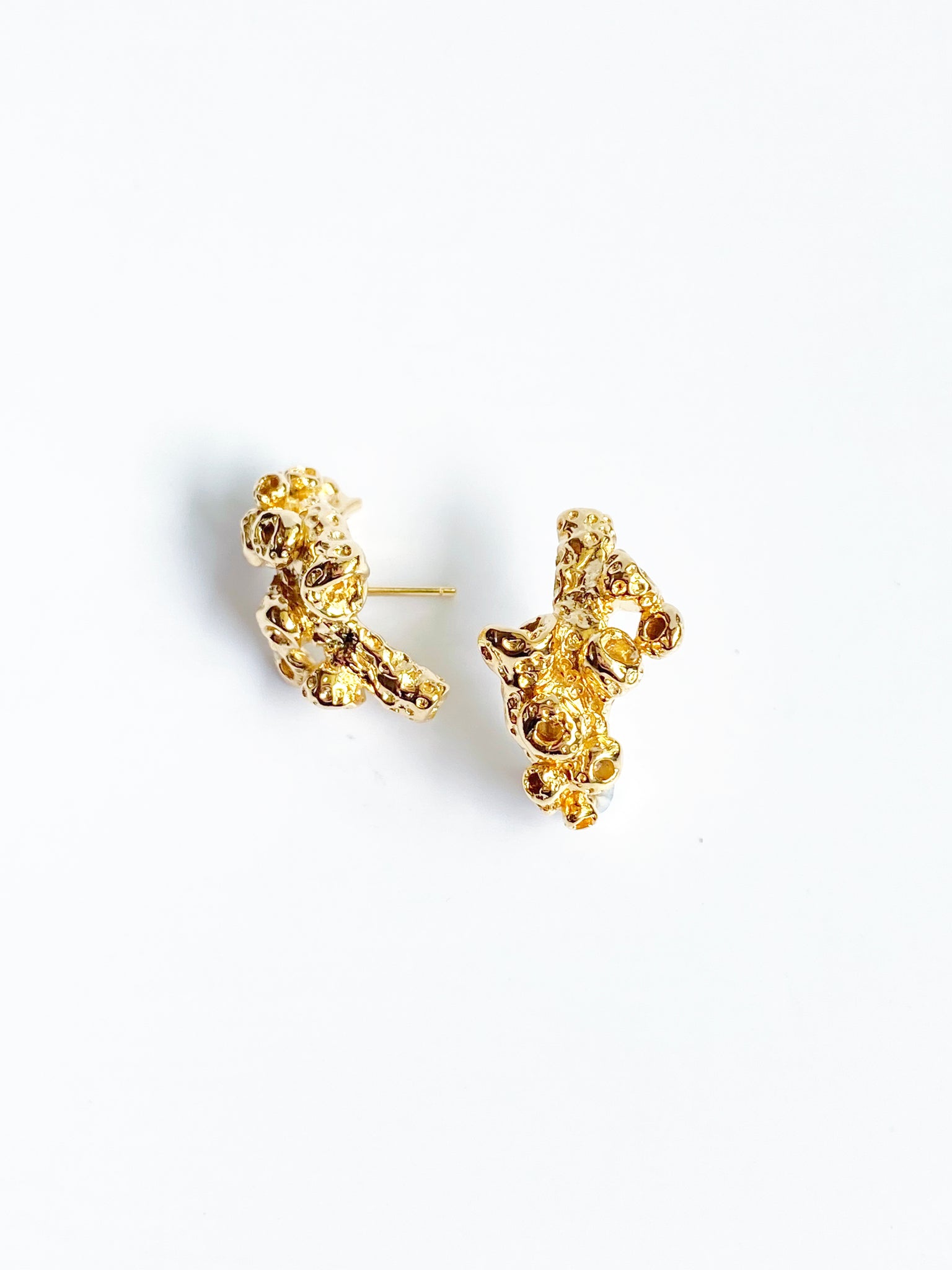 Gold Nugget Earrings