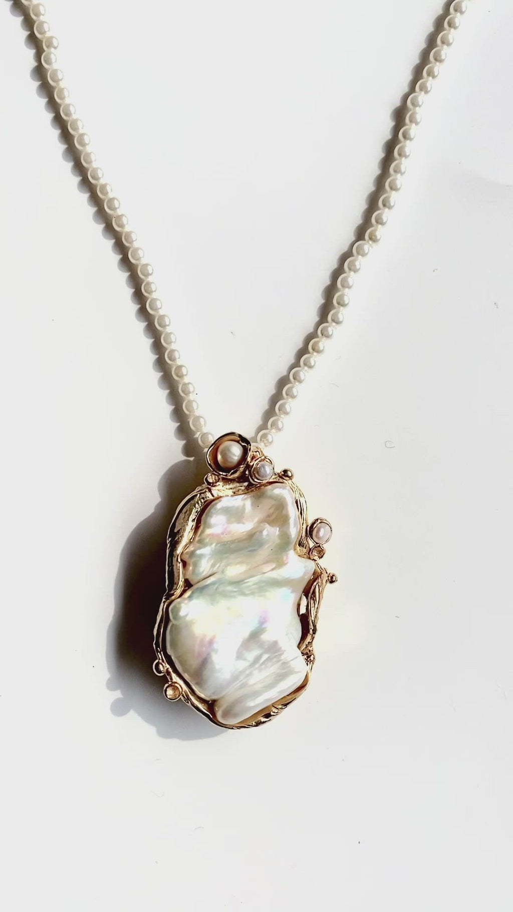 Pearl Pendant baroque pearl pendant studio metallurgy