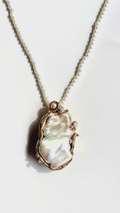 Pearl Pendant baroque pearl pendant studio metallurgy